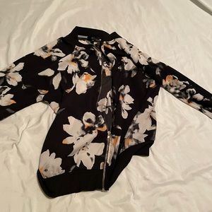 Fashion Flower Print Jacket